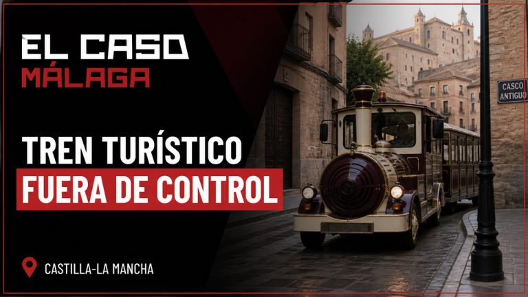 Portada editorial de El Caso Málaga para «Un tren turístico fuera de control atropella a un hombre en el Casco Antiguo de Toledo»