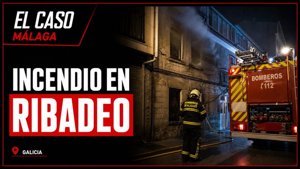 Portada editorial de El Caso Málaga para «Un incendio calcina el salón de una vivienda en Ribadeo sin causar heridos»