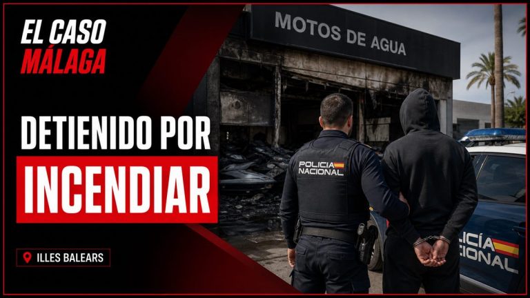 Portada editorial de El Caso Málaga para «Detenido por incendiar presuntamente una empresa de motos de agua en Palma tras una disputa por la fianza»