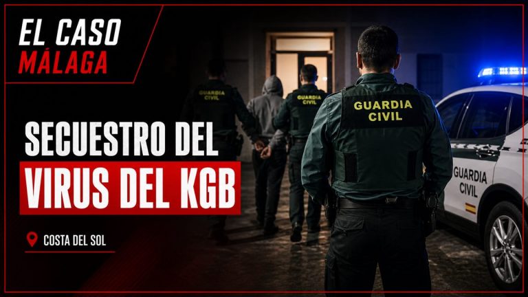 Portada editorial de El Caso Málaga para «El secuestro del «virus del KGB»: la insólita extorsión que terminó con cuatro detenidos en la Costa del Sol»