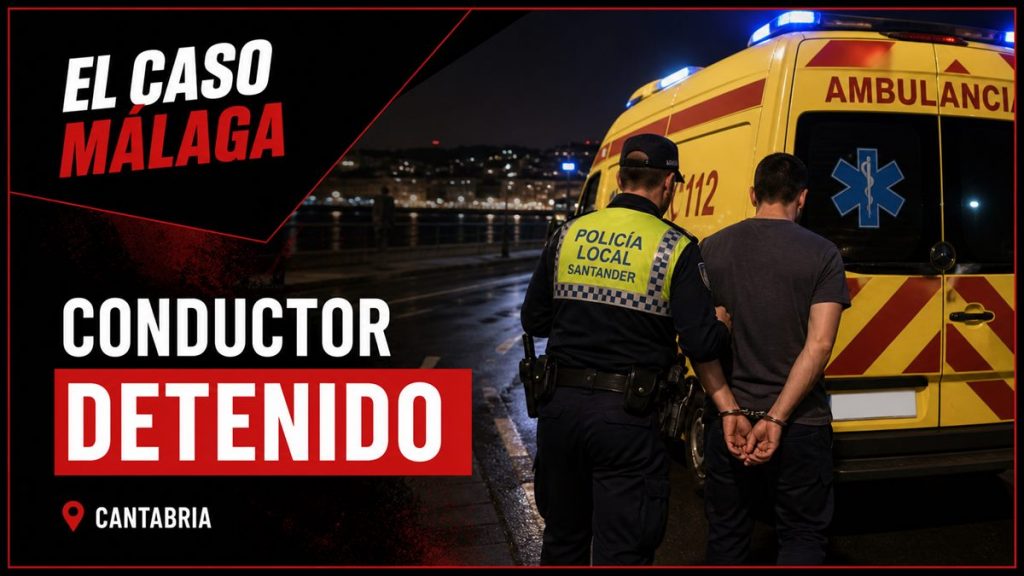 Portada editorial de El Caso Málaga para «Detenido el conductor de una ambulancia ebrio y drogado tras derribar a un motorista y huir en Santander»