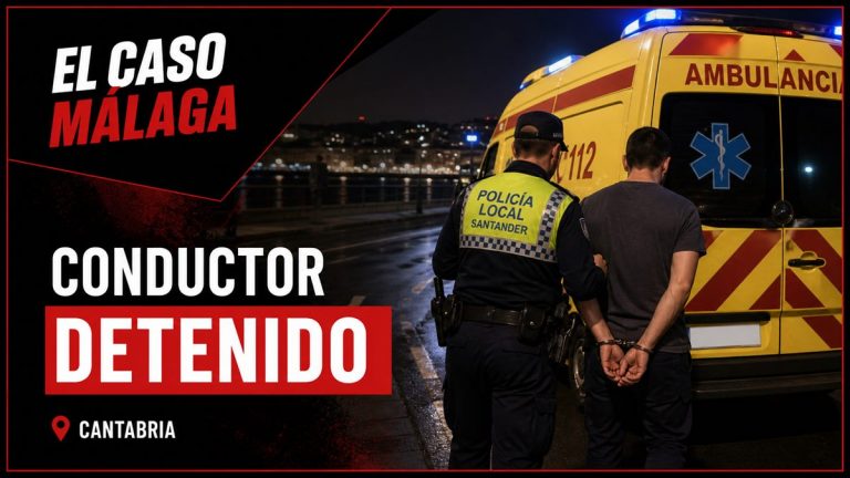 Portada editorial de El Caso Málaga para «Detenido el conductor de una ambulancia ebrio y drogado tras derribar a un motorista y huir en Santander»