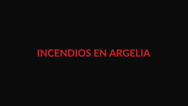 Composición editorial no documental sobre los incendios forestales mortales de Argelia