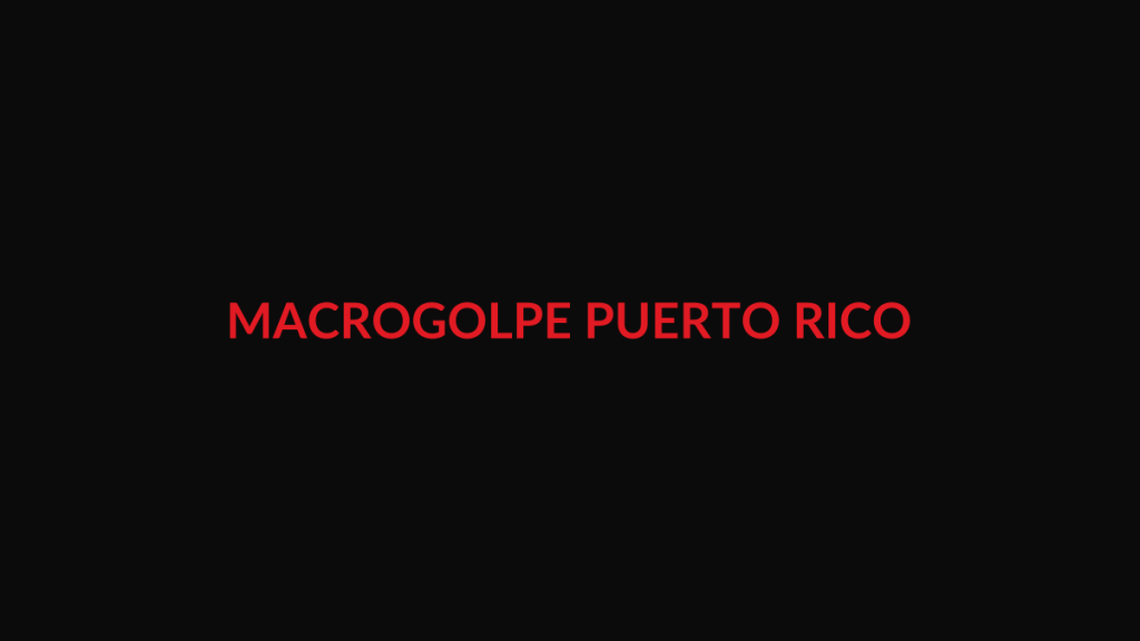 Composición editorial no documental sobre una gran operación contra una banda en Puerto Rico