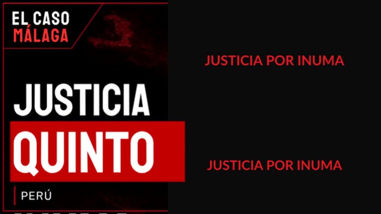 Portada de El Caso Málaga: JUSTICIA POR — QUINTO INUMA — Perú
