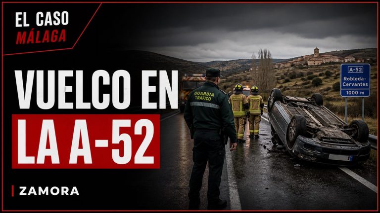Portada de El Caso Málaga sobre un vuelco en la A-52 en Zamora