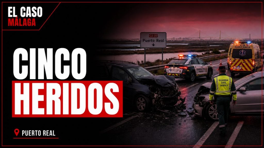 Portada de El Caso Málaga sobre cinco heridos en un accidente en Puerto Real