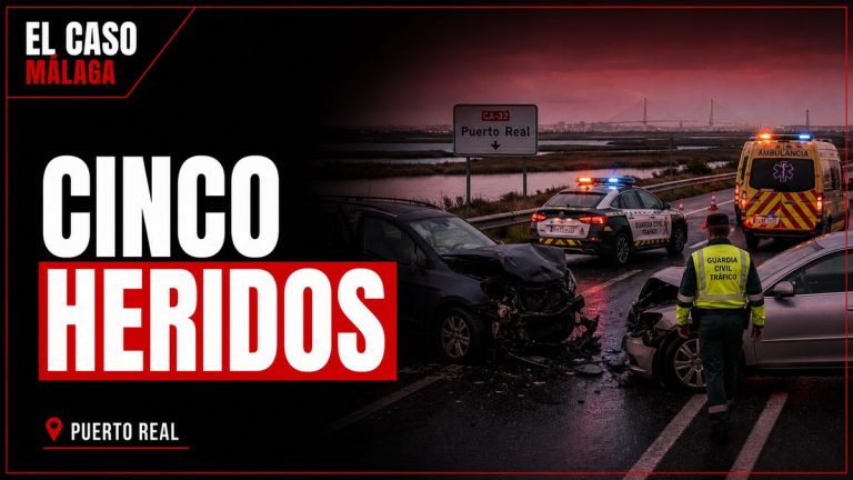 Portada de El Caso Málaga sobre cinco heridos en un accidente en Puerto Real