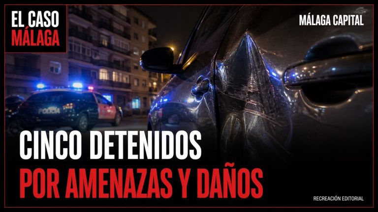 Recreación editorial: CINCO DETENIDOS POR AMENAZAS Y DAÑOS