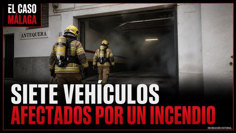 Recreación editorial: SIETE VEHÍCULOS AFECTADOS POR UN INCENDIO