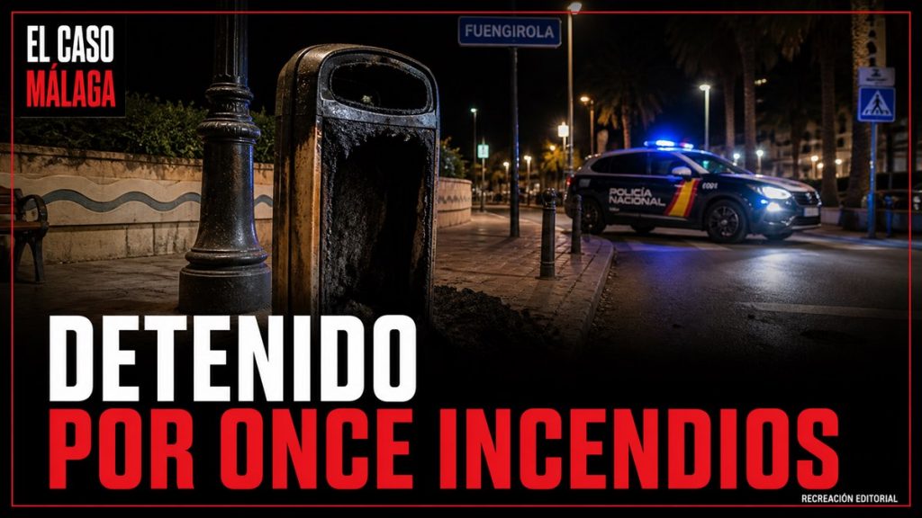 Recreación editorial: DETENIDO POR ONCE INCENDIOS