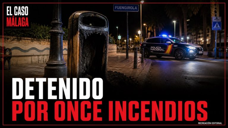 Recreación editorial: DETENIDO POR ONCE INCENDIOS