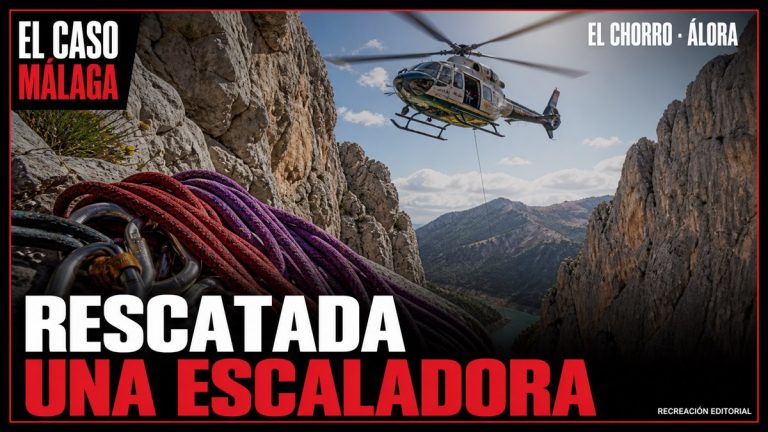 Recreación editorial: RESCATADA UNA ESCALADORA