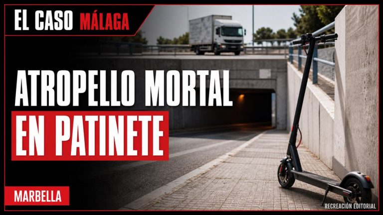 Recreación editorial: ATROPELLO MORTAL EN PATINETE. MARBELLA.
