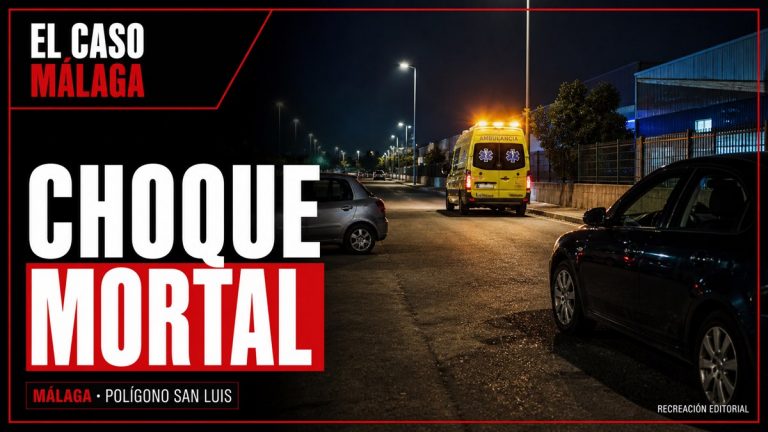 Recreación editorial: CHOQUE MORTAL. MÁLAGA · POLÍGONO SAN LUIS.