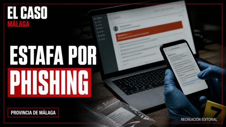 Recreación editorial: ESTAFA POR PHISHING. PROVINCIA DE MÁLAGA.