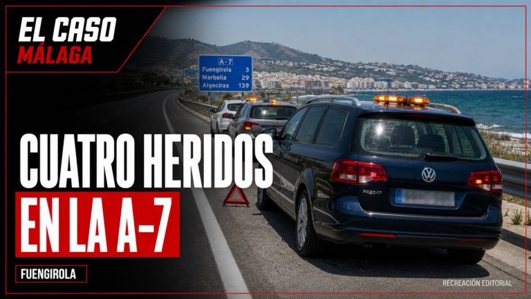 Recreación editorial: CUATRO HERIDOS EN LA A-7. FUENGIROLA.