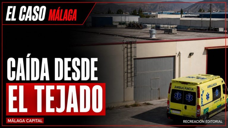 Recreación editorial: CAÍDA DESDE EL TEJADO. MÁLAGA CAPITAL.