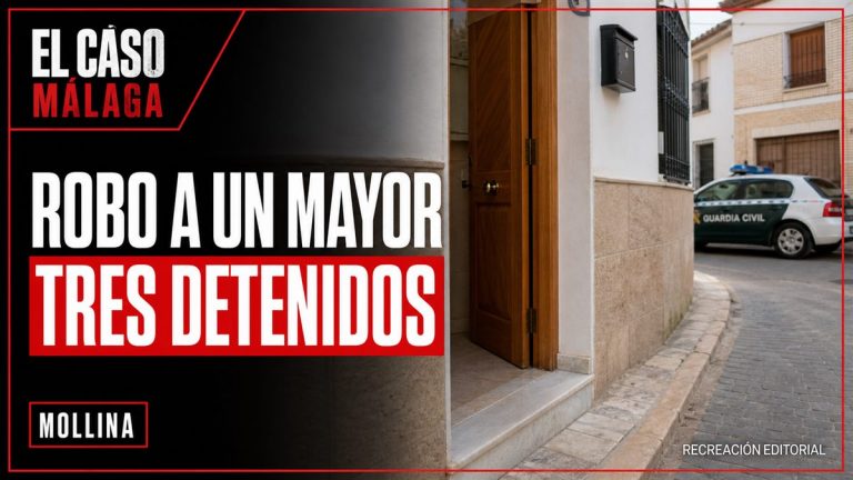 Recreación editorial: ROBO A UN MAYOR TRES DETENIDOS. MOLLINA.
