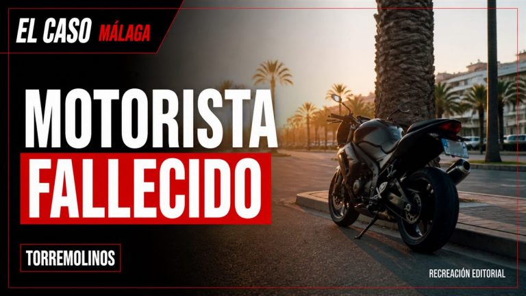 Recreación editorial: MOTORISTA FALLECIDO. TORREMOLINOS.
