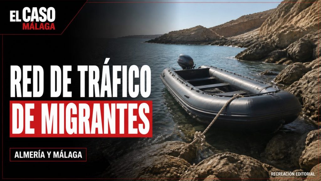 Recreación editorial: RED DE TRÁFICO DE MIGRANTES. ALMERÍA Y MÁLAGA.
