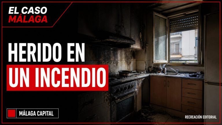 Recreación editorial: Un hombre herido por quemaduras en el incendio de una vivienda en Málaga
