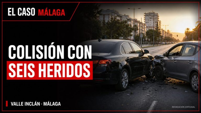 Recreación editorial: Seis personas heridas al colisionar un turismo y un VTC en una avenida de Málaga