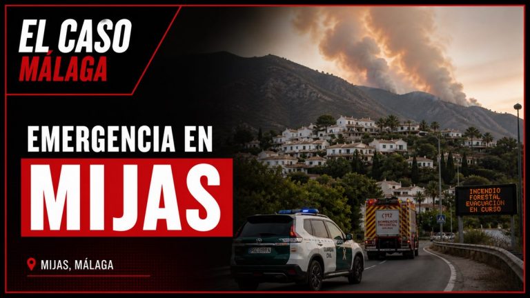 Recreación editorial para la noticia: URGENTE – Emergencia en Mijas con cientos de evacuados por un grave incendio forestal