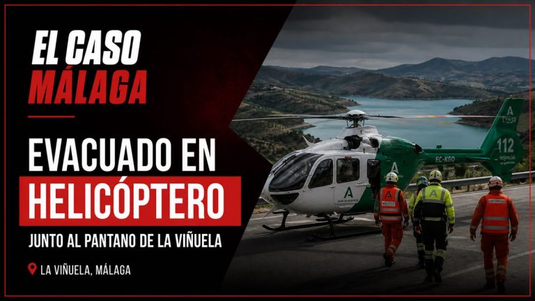 Portada editorial de El Caso Málaga para «Un herido grave evacuado en helicóptero tras sufrir una caída en moto junto al pantano de la Viñuela»