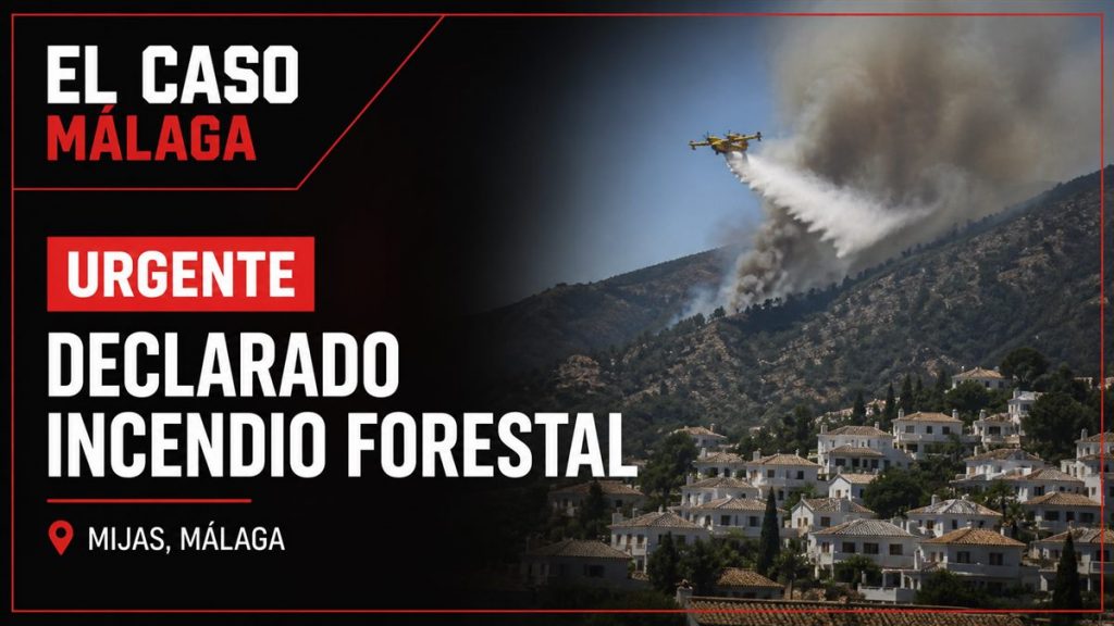 Portada editorial de El Caso Málaga para «URGENTE – Declarado incendio forestal en Mijas»