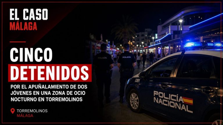 Portada editorial de El Caso Málaga para «VIDEO – Cinco detenidos por el apuñalamiento de dos jóvenes en una zona de ocio nocturno en Torremolinos»