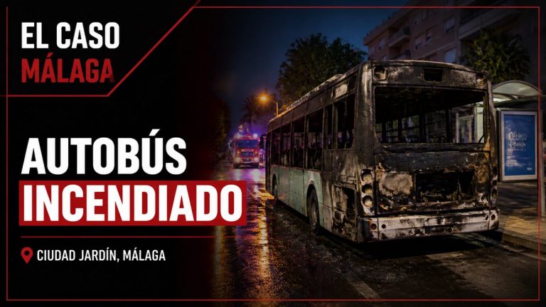 Portada editorial de El Caso Málaga para «Arde un autobús en Ciudad Jardín»