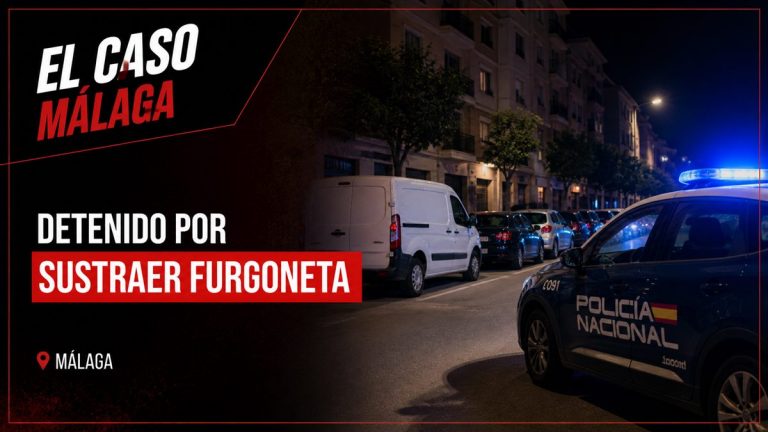 Portada editorial de El Caso Málaga para «Detenido por sustraer la furgoneta de su compañero y ocasionar daños a diez vehículos estacionados»