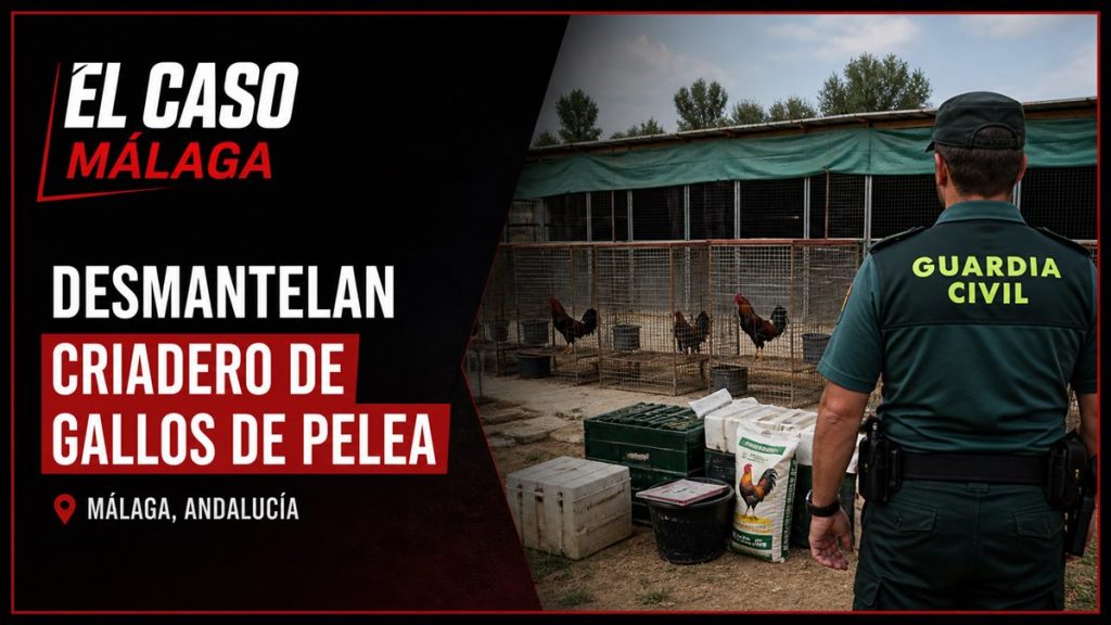 Portada editorial de El Caso Málaga para «Desmantelan un criadero de gallos de pelea»