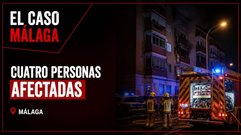 Portada editorial de El Caso Málaga para «Cuatro personas afectadas en el incendio de una vivienda de Málaga»