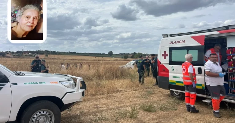 Atención a Francisca tras ser localizada con vida cerca de Olivenza