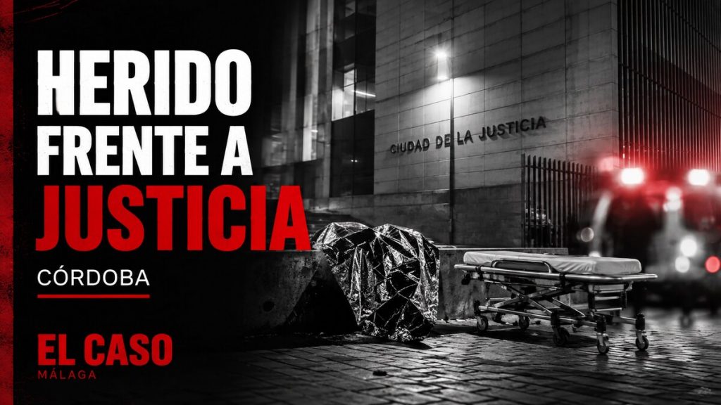 Portada editorial sobre un hombre herido frente a la Ciudad de la Justicia de Córdoba