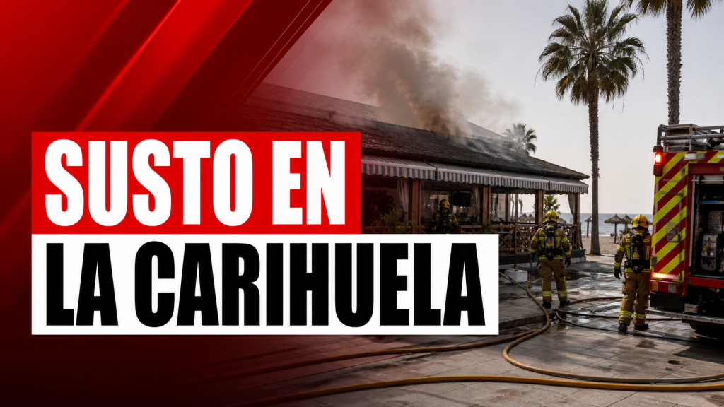 Incendio sin heridos en un chiringuito de La Carihuela en Torremolinos