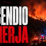 Composición gráfica sobre el incendio forestal de Nerja