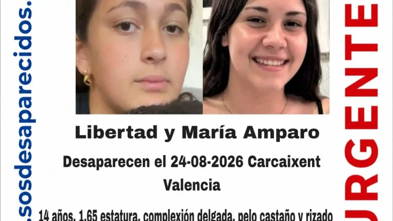 Fotografías de Libertad y María Amparo, menores desaparecidas en Carcaixent