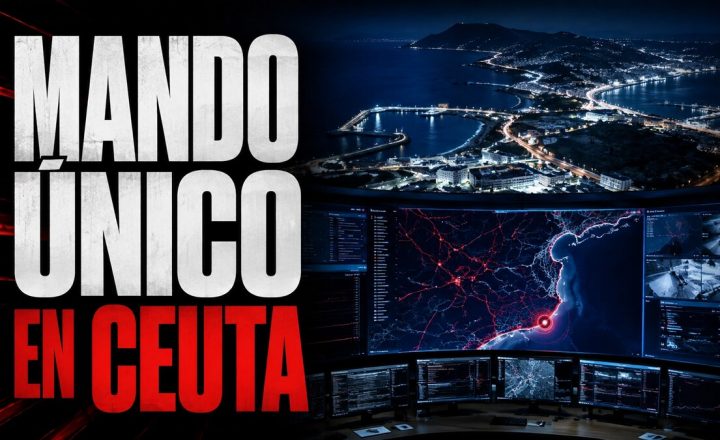 Composición gráfica sobre el mando único establecido en Ceuta