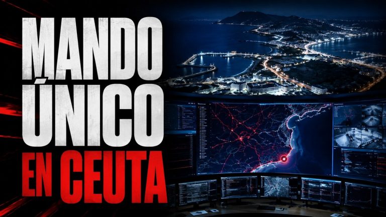 Composición gráfica sobre el mando único establecido en Ceuta