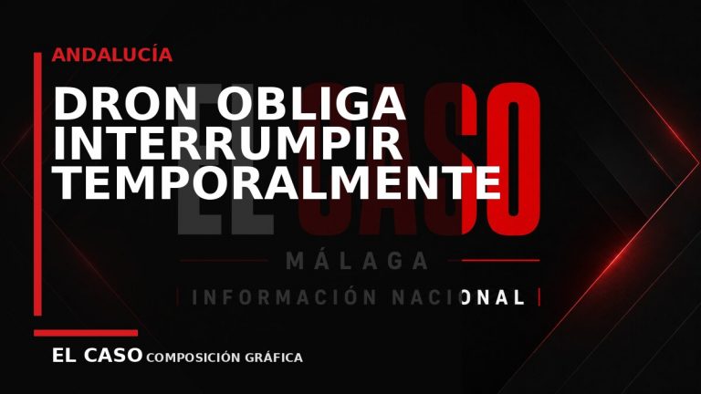 Composición gráfica editorial de El Caso Málaga sobre Un dron obliga a interrumpir temporalmente la operativa del aeropuerto de Málaga