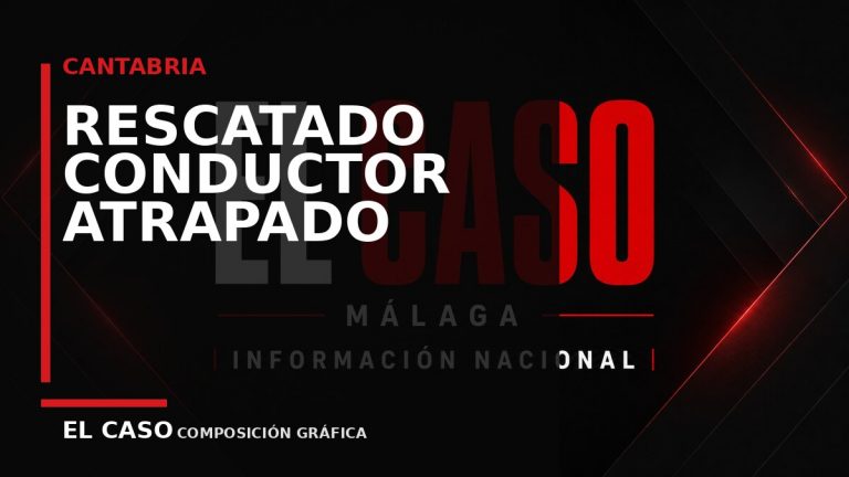 Composición gráfica editorial de El Caso Málaga sobre Rescatado un conductor atrapado tras chocar un coche y un camión en Soba