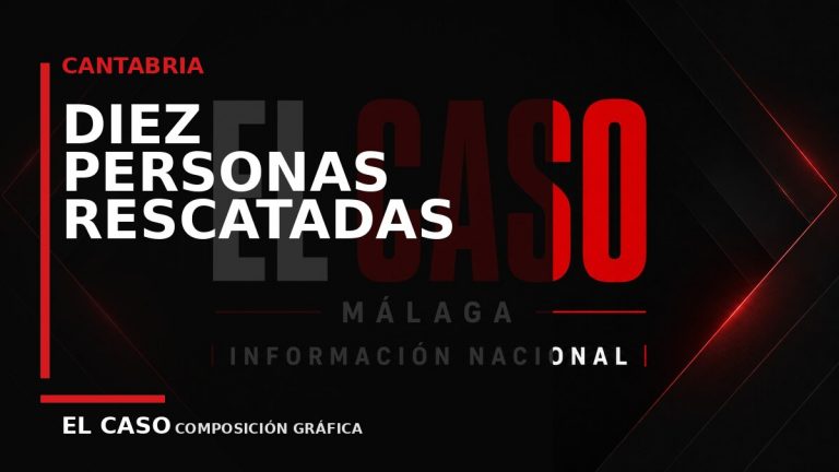 Composición gráfica editorial de El Caso Málaga sobre Diez personas rescatadas tras quedar atrapadas en un ascensor en Torrelavega