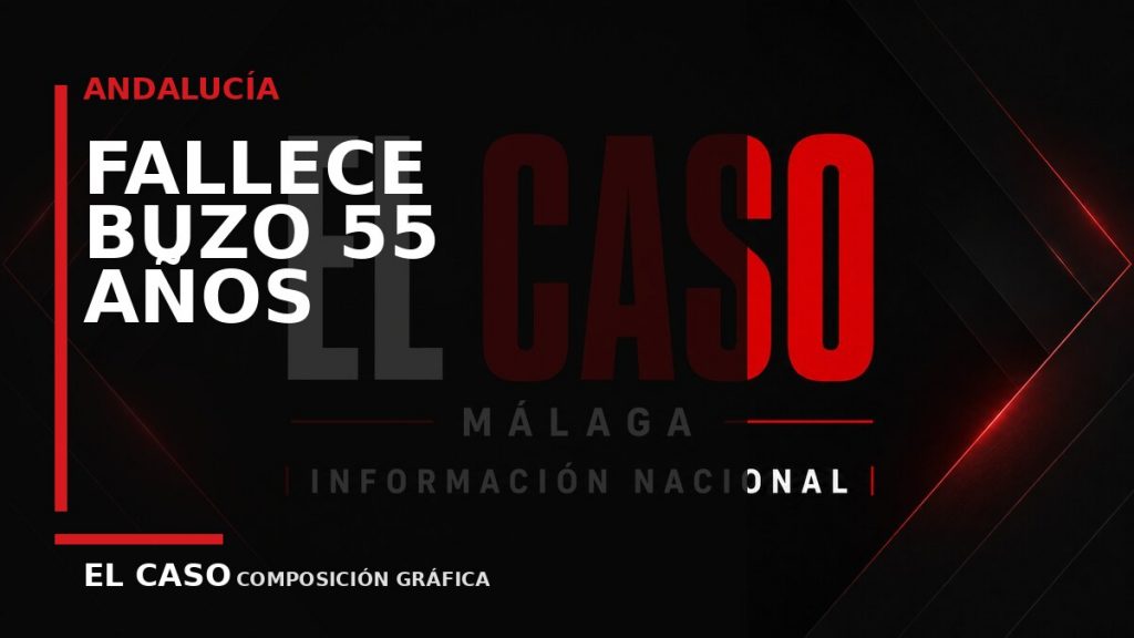 Composición gráfica editorial de El Caso Málaga sobre Fallece un buzo de 55 años tras ser rescatado en la costa de Tarifa
