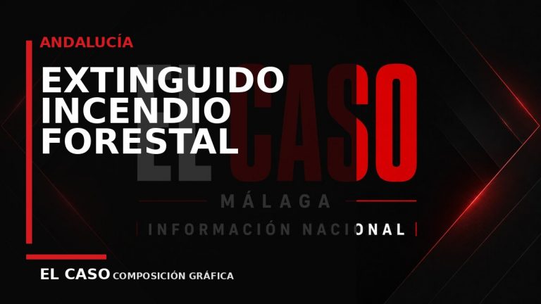 Composición gráfica editorial de El Caso Málaga sobre Extinguido el incendio forestal del paraje Río de la Miel en Nerja