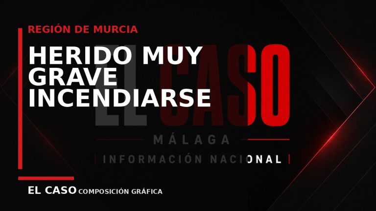 Composición gráfica editorial de El Caso Málaga sobre Herido muy grave al incendiarse una motosierra en una finca de Fuente Álamo