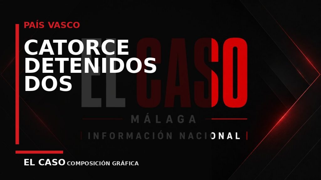 Composición gráfica editorial de El Caso Málaga sobre Catorce detenidos y dos policías heridos durante la Aste Nagusia de Bilbao