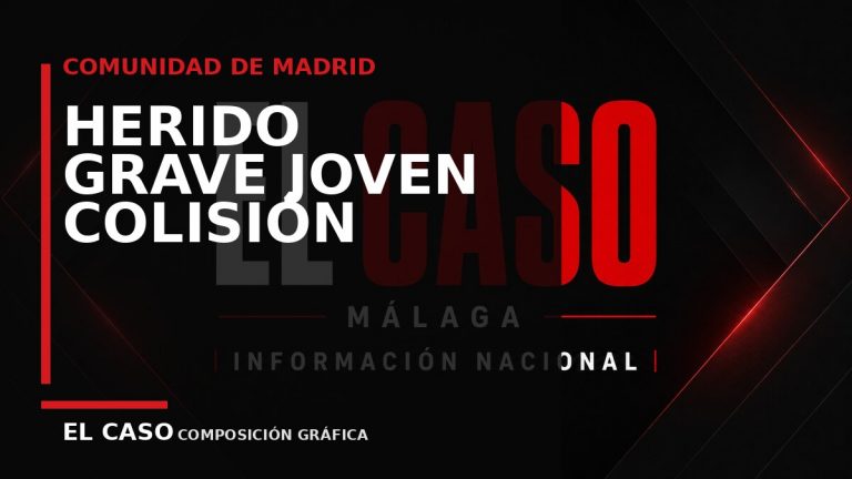 Composición gráfica editorial de El Caso Málaga sobre Herido grave un joven en una colisión entre un patinete y un coche en San Blas